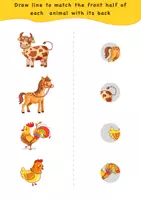 Vista previa - Unidades / Secuencias / Situaciones de Aprendizaje - Worksheet: match animal body parts / Hoja de trabajo: emparejar partes del cuerpo de los animales - página 3