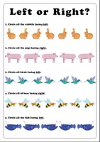 Vista previa - Unidades / Secuencias / Situaciones de Aprendizaje - Position worksheets: Left and right (with animal cards) / Hojas de trabajo: izquierda y derecha (con cartas de animales) - página 3