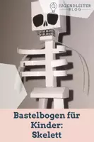 Vorschau - Mal- und Bastelvorlagen - Halloween-Bastelbogen für Kinder: Skelett - Deckblatt