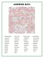 Vista previa - Hojas de trabajo - English lesson with word searching jobs professions - página 1