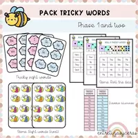 Vista previa - Unidades / Secuencias / Situaciones de Aprendizaje - Pack Tricky words. Phase one and two - Portada