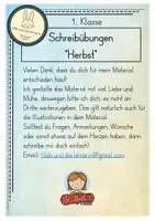 Vorschau - Arbeitsblätter - Schreiben im Herbst - Klasse 1 - Wortschatztraining - Seite 1