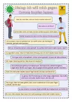 Vorschau - Arbeitsblätter - Dialog "Corona Impfung" - Informationen für die Deutschklasse / DaZ - Schüler - Deckblatt