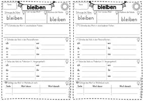 Vorschau - Arbeitsblätter - Trainingsheft Grundwortschatz 3/4 - Teil 5: Flexions- und Präteritumsformen - Seite 3