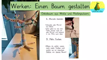 Vorschau - Stundenentwürfe - Werken: Einen Baum aus Pfeifenputzern und Wolle gestalten - Deckblatt