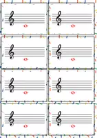 Vista previa - Unidades / Secuencias / Situaciones de Aprendizaje - Cards Set - Musical Notes - página 1