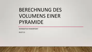 Vorschau - Interaktives Material - Übung Pyramidenvolumen - interaktive Präsentation - Seite 1