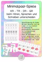 Vorschau - Spiele - Sprache fördern mit Minimalpaaren - TR, KR, GR, DR - Deckblatt