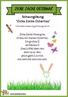 Vorschau - Spiele - Zicke Zacke Osterhas (Schwungübung mit Geschichte) - Seite 1