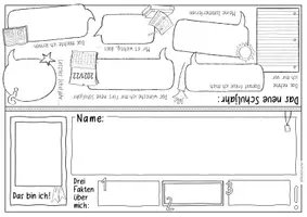 Vista previa - Juegos / Gamificación - Namensschilder und mein Schuljahr - página 1