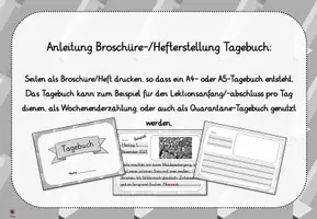 Vorschau - Arbeitsblätter - Tagebuch schwarzweiß - Schreibe auf, was du gemacht hast - Seite 1