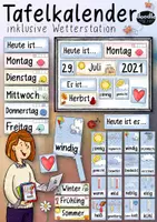 Vista previa - Decoración del aula - Tafelkalender und Wetterstation - Portada