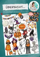 Vorschau - selbst erstellte Cliparts/Grafiken - Cliparts-Set Kinder-Figuren & Motive "Halloween" - Seite 1