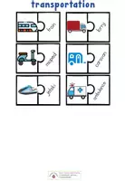 Vorschau - Mal- und Bastelvorlagen - vocabulary puzzle - transportation - Seite 2