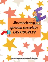 Vista previa - Hojas de trabajo - Cuadernillo de lectroescritura: vocales y emociones. - página 1