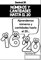 Vista previa - Hojas de trabajo - Números y cantidades hasta el 20 - página 1