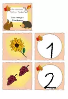 Vorschau - Spiele - herbstliches Partner finden Zahl-Menge Vorschule/Klasse 1 - Seite 1