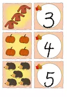 Vorschau - Spiele - herbstliches Partner finden Zahl-Menge Vorschule/Klasse 1 - Seite 2