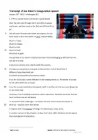 Vorschau - Klassenarbeiten - Englisch-Klausur: Biden's inauguration speech (American Dream, unity) inkl. EWH - Seite 2