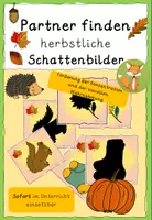 Vorschau - Spiele - Partner Finden Schattenbilder Herbst Vorschule/Klasse 1 - Deckblatt