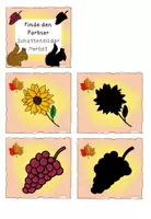Vorschau - Spiele - Partner Finden Schattenbilder Herbst Vorschule/Klasse 1 - Seite 1