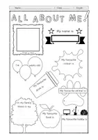 Vorschau - Arbeitsblätter - Materialpaket: All about me! - fact file (inkl. Hilfe zum Ausfüllen) - Seite 3