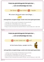 Vorschau - Fördermaterial/Inklusion - Knifflige Worträtsel mit ableitbaren homophonen Wortpaaren - Teil 2 - Seite 2