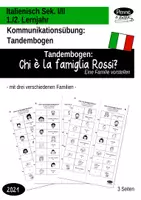 Vorschau - Arbeitsblätter - Tandembogen: Chi è la famiglia Rossi? - Eine Familie vorstellen - Informationen erfragen - Deckblatt
