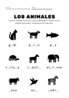 Vorschau - Arbeitsblätter - Los animales – Vocabulario (Übersicht, Suchsel und Arbeitsblatt) - Seite 3