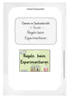 Vorschau - Unterrichtsreihen - Regeln beim Experimentieren - Chemie im Sachunterricht in der Grundschule 2. Stunde (Stoffe) - Deckblatt