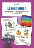 Vorschau - Stationenlernen - Leseübung Halloween - Richtig oder falsch - Plopper - Deckblatt