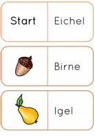 Vorschau - Spiele - Herbst-Lesedomino - Wort Bild Zuordnung - Seite 1