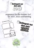 Vorschau - Mal- und Bastelvorlagen - Zeitkapsel - Deckblatt