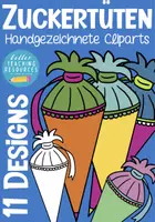 Vorschau - selbst erstellte Cliparts/Grafiken - Zuckertüten Cliparts Schulanfang - Deckblatt