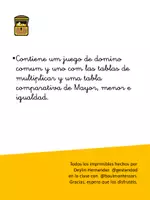 Vista previa - Unidades / Secuencias / Situaciones de Aprendizaje - Domino de multiplicación Matemático - página 1
