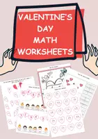 Vista previa - Hojas de trabajo - St. Valentine's day math worksheets / Hojas de trabajo de matemáticas del día de San Valentín - Portada