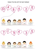 Vista previa - Hojas de trabajo - St. Valentine's day math worksheets / Hojas de trabajo de matemáticas del día de San Valentín - página 3