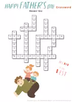 Vista previa - Hojas de trabajo - Father’s Day Crossword / Crucigrama del Día del Padre - página 1