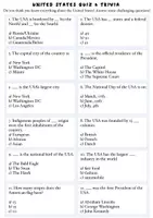 Vista previa - Hojas de trabajo - Cuestionarios de países / continentes/ Country/Continents Quizzes: Africa, Australia, France, USA, Germany, Austria, China, Canada - página 1