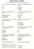 Vista previa - Hojas de trabajo - QUIZ: How Much Do You Know About Africa? / PRUEBA: ¿Cuánto sabe sobre África? - Portada
