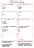 Vista previa - Hojas de trabajo - Quiz: How Well Do You Know About Austria? / Prueba: ¿Qué tan bien conoce Austria? - Portada