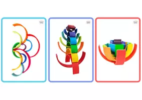 Vista previa - Tarjetas / Manipulativos - Flashcards Figuras Arcoiris Waldorf - página 3