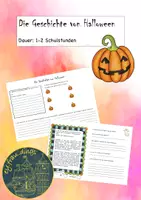 Vorschau - Arbeitsblätter - Die Geschichte von Halloween (Titelbild-eyfraudings) - Deckblatt