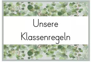 Vorschau - Merkblätter - Klassenregeln - Klassenraum - Eukalyptus - Seite 1