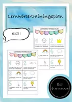 Vorschau - Fördermaterial/Inklusion - Lernwörtertrainingsplan Klasse 1 - Deckblatt