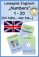 Vorschau - Spiele - Lesespiel Englisch Zahlen 1 bis 20 (Ich habe... wer hat...?) - Deckblatt