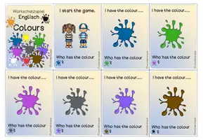 Vorschau - Spiele - Lesespiel Englisch Colours (Ich habe ... wer hat?) - Seite 1