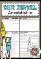 Vorschau - Arbeitsblätter - Zirkel – Kreise zeichnen & konstruieren üben | Arbeitsblätter 5. Klasse - Deckblatt