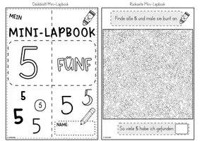 Vorschau - Unterrichtsreihen - Mini-Lapbook | Ziffer 5 | Zifferneinführung - Seite 2