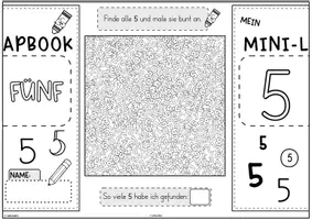Vorschau - Unterrichtsreihen - Mini-Lapbook | Ziffer 5 | Zifferneinführung - Seite 3